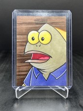 Marketplace image: 2025 Topps Chrome SpongeBob Tom 1/1 Artist Sketch Card by Luke Rushton LR