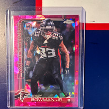 Marketplace image: 2025 topps chrome sapphire Billy Bowman Jr rookie papa 1/1 pink #344 falcons