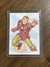 Marketplace image: Topps Chrome Marvel Iron Man Sketch Card 1/1 By Robert Blancas