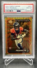 Marketplace image: 2024 Chrome Troy Franklin RC Radiating Rookies Superfractor 1/1 PSA 10 #RR-11
