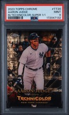 Marketplace image: 1/1 PSA 9 Aaron Judge 2023 Topps Chrome In Technicolor Superfractor Mint Yankees