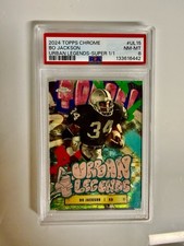 Marketplace image: 2024 TOPPS CHROME BO JACKSON URBAN LEGENDS SUPERFRACTOR 1/1 PSA8