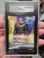 Marketplace image: 🔥 2025 Topps Chrome Marvel Anthony Hopkins Odin 1/1 SUPERFRACTOR Auto
