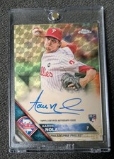 Marketplace image: 2016 Topps Chrome #RA-AN Aaron Nola ( 1/1 ) Superfracter ROOKIE AUTO ONE OF ONE