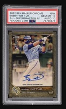 Marketplace image: 2022 Topps Chrome BB Auto Bobby Witt Jr. 1/1 Superfractor RC PSA 10 AUTO 10 Rare