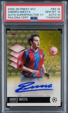 Current marketplace image for 2025 Topps Finest #BAIA Andres Iniesta Superfractor 1/1