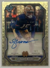 Marketplace image: 2026 Bowman Football Leonard Moore Superfractor 1/1 Auto BCPA-LMO 1 ☘️