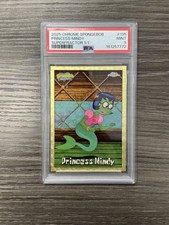 Current marketplace image for 2025 Topps Chrome SpongeBob #195 Princess Mindy Superfractor 1/1