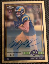 Marketplace image: 1/1 Superfractor Topps Chrome 35th Anniversary Rookie Auto Max Klare