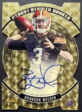 Marketplace image: 2012 Brandon Weeden - Atomic Rookie On-Card Autograph - SUPERFRACTOR SN 1/1