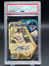 Marketplace image: 2025 Bowman Draft Josh Hammond In Action Auto Superfractor 1/1 PSA 10 ROYALS