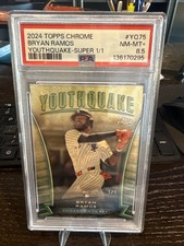 Current marketplace image for 2024 Topps Chrome #YQ75 Bryan Ramos Superfractor 1/1