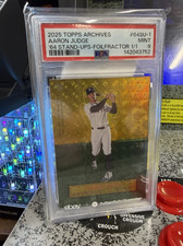 Marketplace image: 2025 Topps Archives Aaron Judge ’64 Stand-Ups Foilfractor Superfractor 1/1 PSA 9