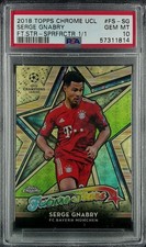 Marketplace image: 2018 Topps Chrome UEFA Champions League Superfractor 1/1 Serge Gnabry PSA 10 1o2