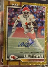 Marketplace image: 2025 Topps Chrome - Autographs Xavier Worthy #96 Superfractor 1/1 Kansas City