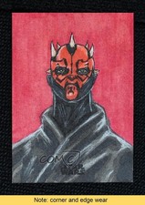 Marketplace image: 2024 Topps Chrome Star Wars 1/1 Emre Varlibas Darth Maul Auto Sketch READ 1we1