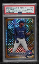 Marketplace image: 2022 Bowman Chrome X Prospects Gold 1/1 Luis Meza #BCP-209 PSA 10 GEM MT 11oq