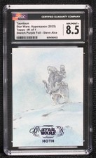 Marketplace image: 2024 Topps Chrome Star Wars Hyperspace 1/1 Steve Alce CGC 8.5 Auto Sketch p1l