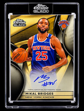 Marketplace image: Topps 2025-26 Chrome Black Mikal Bridges Knicks Autograph 1/1 Superfractor