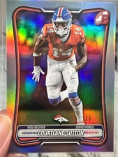 Marketplace image: 2026 Topps Bowman Courtland Sutton 1/1 FOILFRACTOR SUPERFRACTOR Broncos RARE One