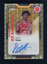 Marketplace image: 2024 Topps Chrome McDonald's All American Superfractor 1/1 Karter Knox Auto 9et