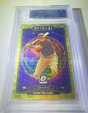 Marketplace image: 2021 Donruss Optic Manny Machado Mythical 1/1 Gold Superfractor Holo Prizm 🔥🔥