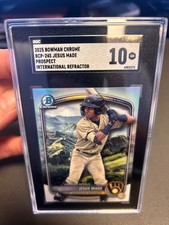 Marketplace image: JESUS MADE 2025 BOWMAN CHROME INTERNATIONAL REFRACTOR VARIATION SGC 10 ebay 1/1