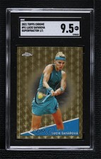 Marketplace image: 2021 Chrome Superfractor 1/1 Lucie Safarova Šafárová SGC 9.5 Mint+ Rookie RC ob9