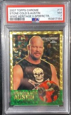 Marketplace image: 2007 Topps Chrome WWE Heritage Superfractor Stone Cold Steve Austin /25 PSA 7