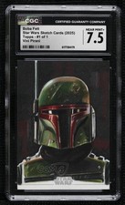 Marketplace image: 2025 Topps Chrome Star Wars 1/1 Vini Pirani CGC 7.5 Auto Sketch p1l