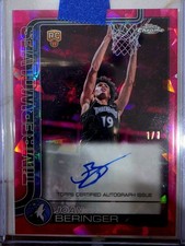 Marketplace image: 25-26 Topps Chrome Sapphire - Rookie Autographs Joan Beringer 1/1 Superfractor