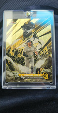 Marketplace image: 1/1  2026 Topps Finest "Smashing Through"  Gold Superfractor Fernando Tatís Jr.
