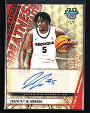 Marketplace image: 2025-26 Bowman's Best Greatness Awaits Superfractor Jeremiah Wilkinson AUTO 1/1