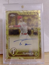 Marketplace image: 2023 Topps Chrome Trea Turner Superfractor 1/1 Auto Autograph