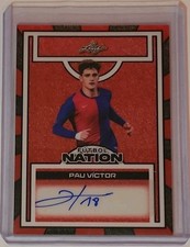 Marketplace image: Leaf 2025 Futbol Nation Pau Víctor Autograph 1/1  Soccer Spain Superfractor