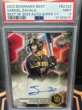 Marketplace image: 2023 Samuel Zavala Superfractor 1/1 PSA 9 Bowman’s Best #B23SZ