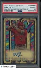 Marketplace image: 2023 Bowman's Best HIM Superfractor Mike Trout Angels 1/1 PSA 10 GEM MINT