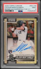 Marketplace image: 2026 TOPPS CHROME ROOKIE #RA-CM COLSON MONTGOMERY AU-SUPERFRACTOR 1/1 PSA 9
