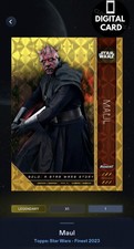 Marketplace image: 1cc DARTH MAUL SUPERFRACTOR 2024 FINEST /1 LEGENDARY Topps Star Wars Card Trader
