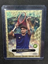 Marketplace image: Flavio Cobolli 2025 Topps Chrome Tennis Youthquake Superfractor RC #YQE17 1/1