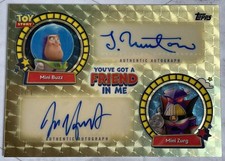 Marketplace image: 2025 Topps Pixar Toy Story Mini Buzz & Zurg Dual Auto Superfractor 1/1 True One
