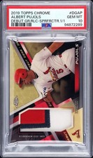 Marketplace image: 2019 TOPPS CHROME ALBERT PUJOLS DEBUT GEAR RELICS SUPERFRACTOR 1/1 PSA 10