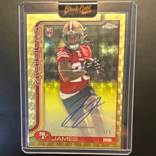 Marketplace image: Topps Chrome 2025 Jordan James 49ers RC Auto #RA-JJ SuperFractor 1/1