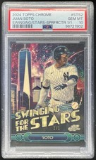 Marketplace image: 2024 Topps Chrome Swinging for the Stars Superfractor #STS2 Juan Soto 1/1 PSA 10