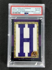 Marketplace image: 1/1 One Of One ! 2007 Topps Letterman Magic Johnson Superfractor Patch H PSA 8