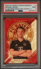 Marketplace image: 2022-23 Topps Transcendent MANUEL NEUER #1 Superfractor 1/1 Bayern Munchen PSA 9