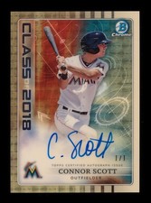 Current marketplace image for 2018 Bowman #C18A-CSC Draft Connor Scott Auto Superfractor 1/1