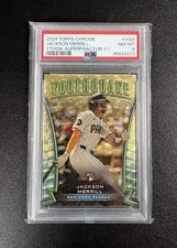 Marketplace image: 2024 TOPPS CHROME JACKSON MERRILL YOUTHQUAKE SUPERFRACTOR 1/1 ROOKIE PSA 8