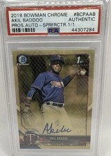 Marketplace image: 2018 Bowman Chrome Akil Baddoo Superfractor auto 1/1 PSA