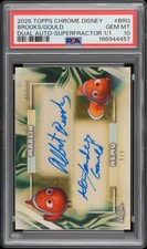 Marketplace image: 2026 Topps Disney Chrome Finding Nemo Marlin Dual Auto 1/1 Superfractor PSA 10